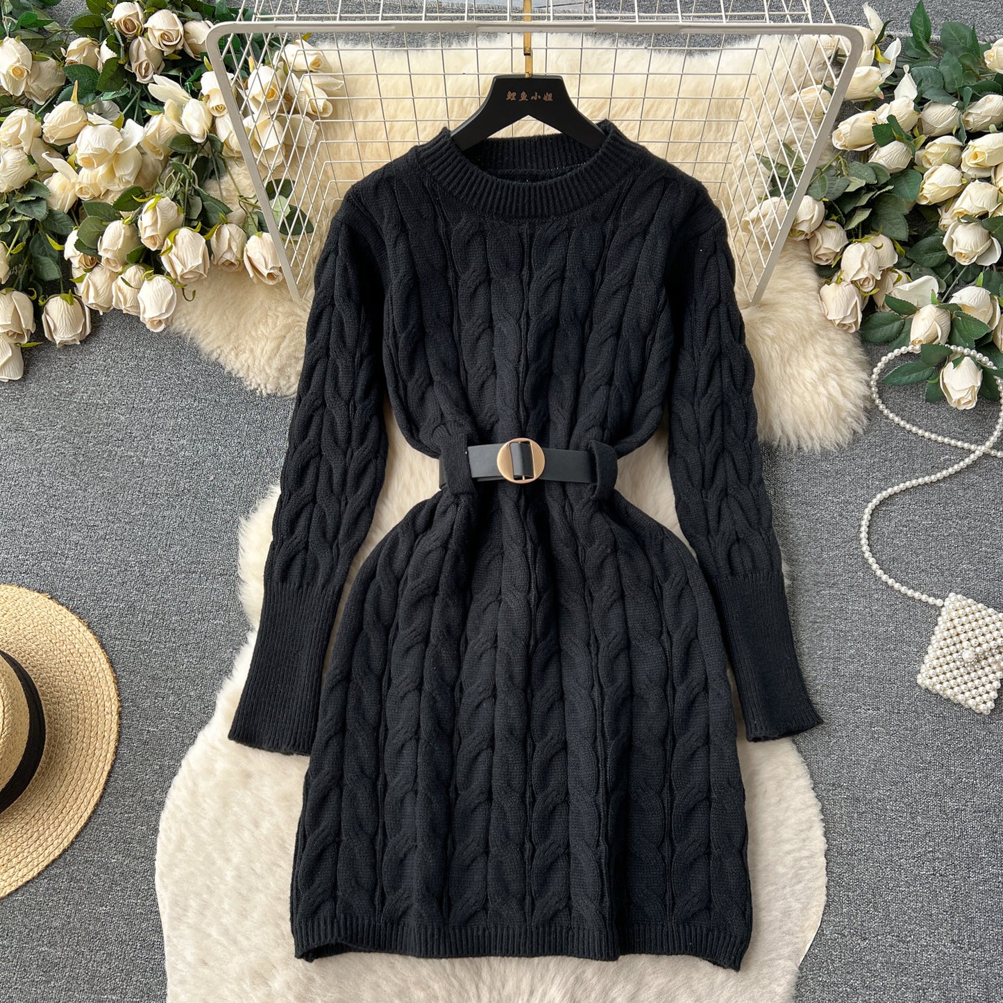 Women's High-grade Knitted Dress Autumn And Winter