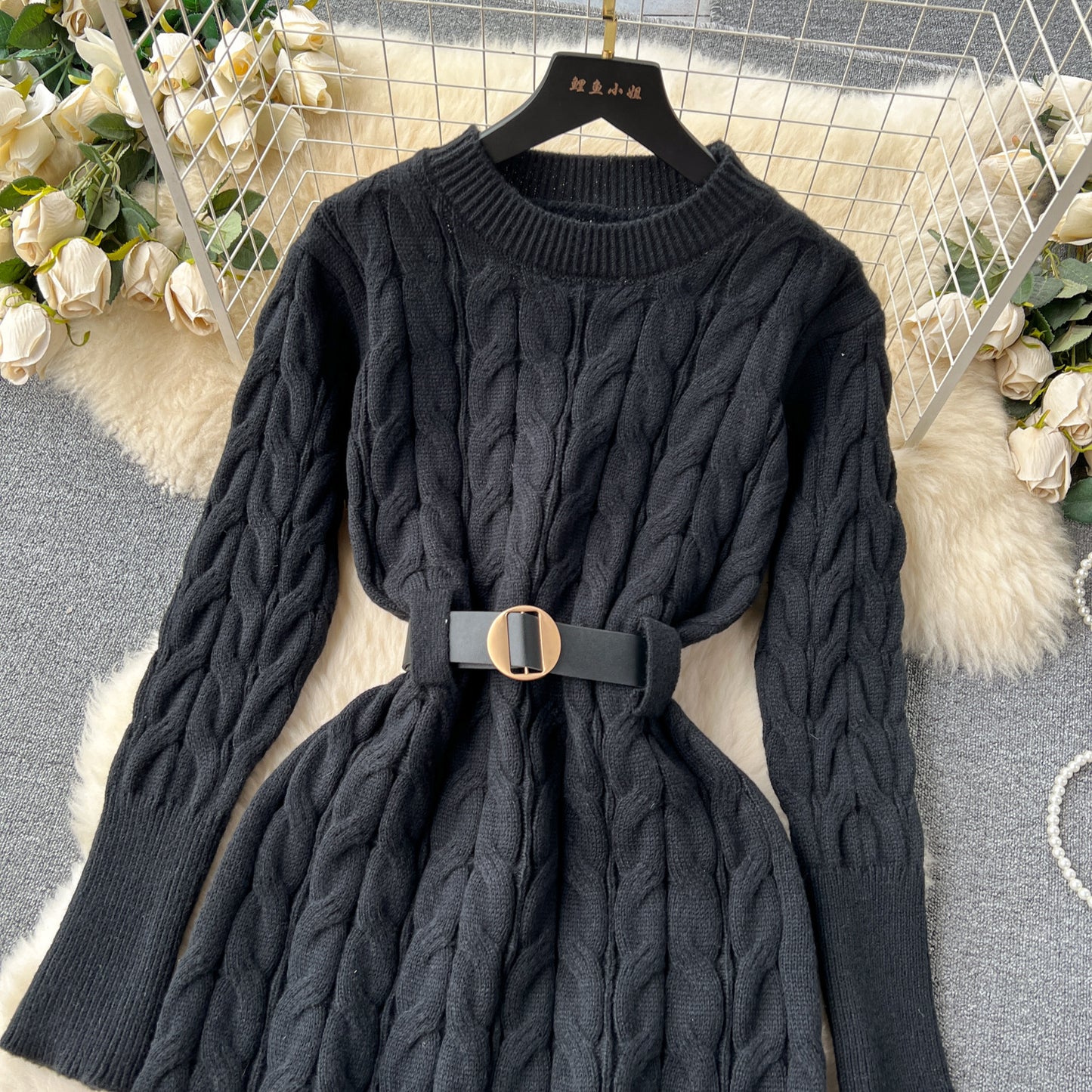 Women's High-grade Knitted Dress Autumn And Winter